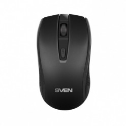 SVEN RX-220W Wireless, Optical Mouse, 2.4GHz, Nano Receiver, 800/1200/1600 dpi, USB, Black